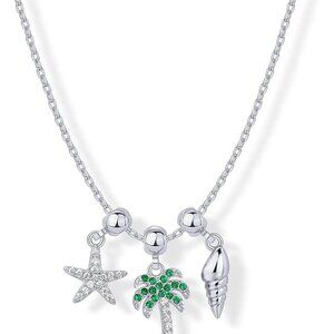 14K Gold Plated Dainty Necklace with Charms Set - Hypoallergenic Adjustable Chai